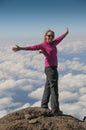 In the Pink above the clouds Kilimanjaro