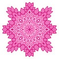 Pink abstract art with isolated eastern pattern