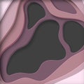 Pink abstract background with paper cut shapes. Royalty Free Stock Photo