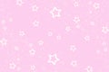 Pink background with a scattering of white stars