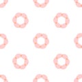 Pink abstract circle pattern seamless vector Royalty Free Stock Photo