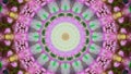 Pink Abstract fractal curved painted circles, mandala
