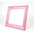 Pink abstract frame isolated on white background Royalty Free Stock Photo