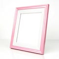 Pink abstract frame isolated on white background Royalty Free Stock Photo