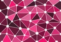 Pink abstract geometric background with triangles, circles and lines for wallpaper, backdrop, banner and illustration. Vector.