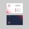 Pink abstract halftone business card template design