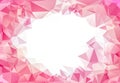 Pink abstract polygon pattern background