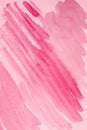 Pink abstract watercolor background, diagonal sloping lines and brushstrokes Royalty Free Stock Photo