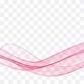 Pink abstract wave isolated on white background. Advertising layout. eps 10 Royalty Free Stock Photo