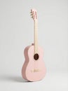 Cute Pink Acoustic Guitar Body Royalty Free Stock Photo