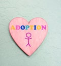 Pink adoption heart concept Royalty Free Stock Photo