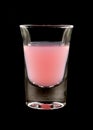 Pink alcoholic shot