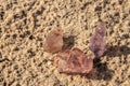 Pink amethyst, in its natural, non-polished state, reveals soft pink hues with translucent clarity.