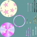 Pink anbstract elegant watch face design collection set collection pack illustration