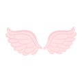 Pink Angel Wings Icon Vector Illustration Royalty Free Stock Photo