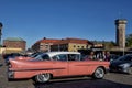 Pink antique car