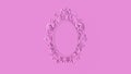 Pink Antique Ellipse Baroque Frame