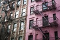 Pink apartment building, New York City