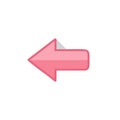 Pink Arrow Pointing Left Icon for Website Navigation or Graphic Design Projects Royalty Free Stock Photo