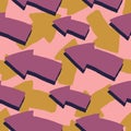 Pink arrow seamless pattern. Cute arrows pattern backdrop