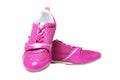 Pink athletic shoes