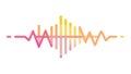 Pink Audio Waveform Vector - Sound Music Visualization, vector design Generative AI Royalty Free Stock Photo