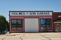 Pink auto garage found in a small town