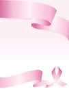 Pink Awareness ribbon background for breast cancer