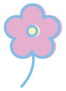 Pink azalea flower, icon