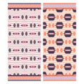 Pink aztec beach towel vector print.