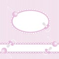 Pink babies background with frame