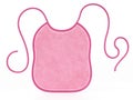 Pink baby apron isolated on white background. 3D illustration