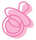 Pink baby binky, icon