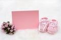 Pink Baby Booties Royalty Free Stock Photo