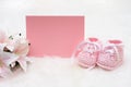 Pink Baby Booties Royalty Free Stock Photo