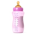 Pink baby bottle Royalty Free Stock Photo