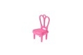 Pink baby doll chair. On a white background, isolated