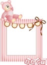 Pink Baby Frame Royalty Free Stock Photo