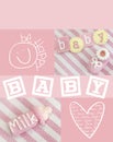 Pink Baby Girl Design Collage