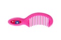 Pink baby hairbrush. On a white background, isolated Royalty Free Stock Photo