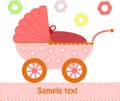 Pink Baby Pram Royalty Free Stock Photo