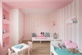 Charming baby-girl room in pink Royalty Free Stock Photo