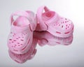 Pink baby sandals