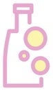 Pink baby shampo bottle, icon