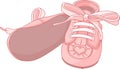 Pink baby shoes