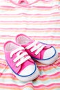 Pink baby shoes Royalty Free Stock Photo