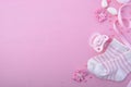 Pink Baby Shower Nursery Background Royalty Free Stock Photo