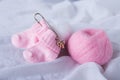 Pink baby socks Royalty Free Stock Photo