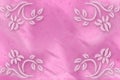 Pink background blur with flowers in the corners Royalty Free Stock Photo