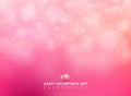 Pink background with bokeh blurred soft and light. Happy Valenti Royalty Free Stock Photo